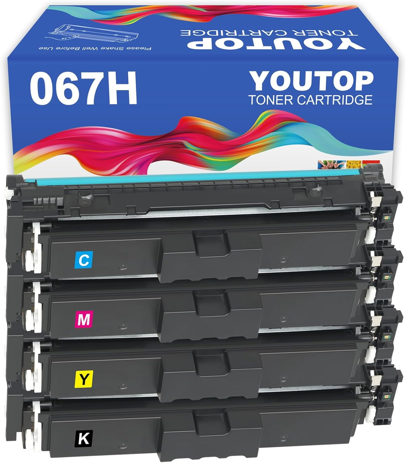 YOUTOP 4PK 067H 067 High Yield Toner Cartridge Replacement for Canon