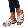 thumbnail image 1 of YOUYEDIAN Orthopedic Sandals for Women Beach Open Toe Arch Support Shoes Summer Comfortable Non Slip Slip on Wide Slippers, 1 of 7