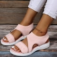 thumbnail image 1 of YOUYEDIAN 2026 Orthopedic Sandals for Women Beach Open Toe Arch Support Shoes Summer Comfy Non Slip Slip on Wide Slippers (Pink), 1 of 4