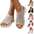 thumbnail image 1 of YOUYEDIAN Orthopedic Sandals for Women Beach Open Toe Arch Support Shoes Summer Comfy Slip on Non Slip Casual Slippers, 1 of 8