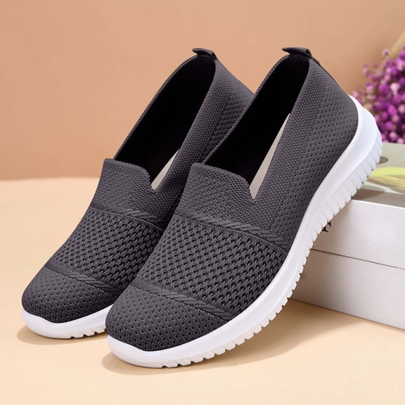 YOUYEDIAN 2026 Orthopedic Shoes for Women, Women Wide Width Tennis Shoes Breathable Walking Comfortable Slip on Sneakers, Non Slip Lightweight Sneaker, Nurse Shoes Arch Support Sneakers
