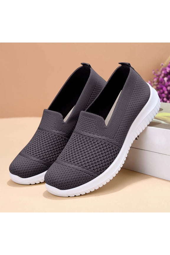 2026 Orthopedic Shoes for Women, Women Wide Width Tennis Shoes Breathable Walking Comfortable Slip on Sneakers, Non Slip Lightweight Sneaker, Nurse Shoes Arch Support Sneakers