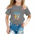 thumbnail image 1 of YOUYEDIAN 7 Year Old Girl Birthday T Shirts - Kids Toddler I was 6 Now I'm 7 67 Funny Cute Short Sleeve Crew Neck Tops (Gray, 11-12 Years), 1 of 5