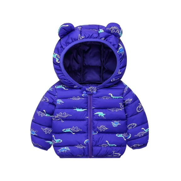 YOUYEDIAN Baby Boys Girls Toddlers Light Winter Coats Puffer Jacket Hooded Down Snow Jacket Coat Outerwear Light Blue 3T