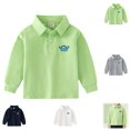 thumbnail image 1 of YOUYEDIAN Back to School Boys Polo Shirt Kids Long Sleeve Collared School Uniform Toddler Soft Cotton Shirts, 1 of 5