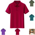 thumbnail image 1 of YOUYEDIAN Back to School Kids Polo Shirt Quick Dry Collared School Uniform Casual Short Sleeve T Shirts, 1 of 5