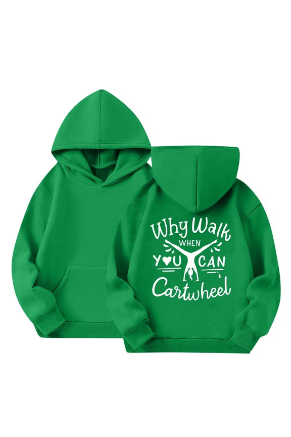 Ballet Dancing Hoodies for Girls Sweatshirt Ballerina Dancer Pullover Hoodie Dance Girl Heart Beat Hoodie Green 3-4 Years