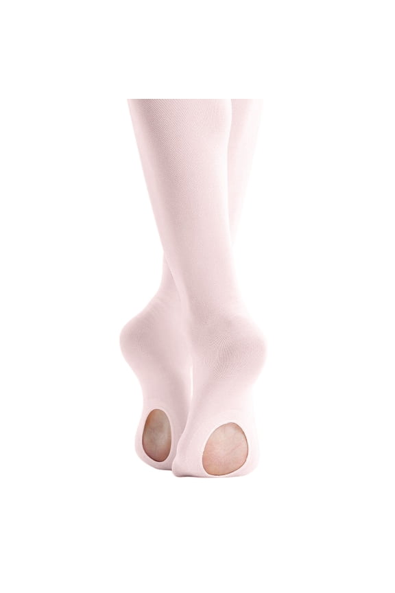 Ballet Tights for Girls Convertible Dance Tights Transition Footed Tights for Toddler Girls Stockings (Pink, XL)
