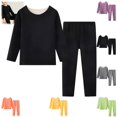thumbnail image 1 of YOUYEDIAN Base Layer Foy Boys Warm 2 Piece Fleece Lined Thermal Underwear Set Fall Winter Long Sleeve Crewneck Tops Kids Comfy Soft Pants, 1 of 5