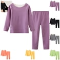 thumbnail image 1 of YOUYEDIAN Base Layer Foy Boys Warm 2 Piece Fleece Lined Thermal Underwear Set Fall Winter Long Sleeve Crewneck Tops Kids Comfy Soft Pants, 1 of 5