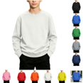thumbnail image 1 of YOUYEDIAN Base Layer for Boys Casual Long Sleeve Crewneck Solid Color Shirt, 1 of 5