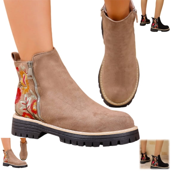 YOUYEDIAN Boots for Women Fall Winter Casual Comfy Ankle Booties Fashion Shoes
