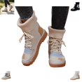 thumbnail image 1 of YOUYEDIAN Boots for Women Fall Winter Versatile Patchwork Design Fashion Strap Platform Round Toe Ankle Booties Casual Warm Comfy Flat Walking Shoes, 1 of 5