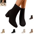thumbnail image 1 of YOUYEDIAN Boots for Women Fall Winter Vintage Pointed Toe Casual Ankle Booties Block Heel Fashion Comfy Warm Shoes, 1 of 4