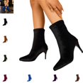 thumbnail image 1 of YOUYEDIAN Boots for Women Pointed Toe Comfy Fashion High Heel Casual Soft Ankle Boots Versatile Back Zipper Outdoor Dress Shoes, 1 of 5