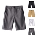thumbnail image 1 of YOUYEDIAN Boys Girls Shorts Elastic Waist School Uniform Shorts Kids Casual Pull on Shorts with Pockets Gray 6-7 Years, 1 of 4