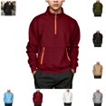 thumbnail image 1 of YOUYEDIAN Boys Half Zip Sweatshirt Kids Casual Long Sleeve Mock Neck Pullover Hoodie with Pockets, 1 of 5