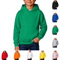 thumbnail image 1 of YOUYEDIAN Boys Hoodies Fall Winter Casual Hooded Sweatshirt Solid Color Loose Pullover Sweaters, 1 of 5