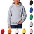 thumbnail image 1 of YOUYEDIAN Boys Hoodies Fall Winter Casual Hooded Sweatshirt Solid Color Loose Pullover Sweaters, 1 of 5