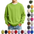 thumbnail image 1 of YOUYEDIAN Boys Oversized Sweatshirts Kids Fashion Long Sleeve Crewneck Fleece Pullover Tops, 1 of 5