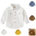 thumbnail image 1 of YOUYEDIAN Button Down Shirts for Boys Fashion Long Sleeve Shirts Casual Collared Tops, 1 of 5