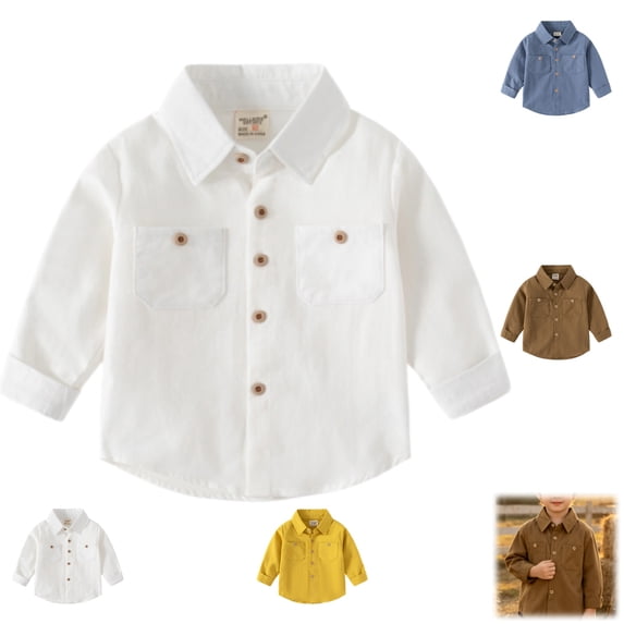 YOUYEDIAN Button Down Shirts for Boys Fashion Long Sleeve Shirts Casual Collared Tops