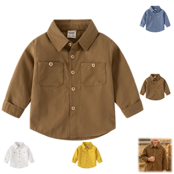YOUYEDIAN Button Down Shirts for Boys Fashion Long Sleeve Shirts Casual Collared Tops