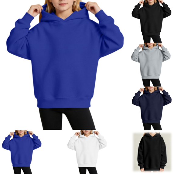 YOUYEDIAN Casual Hoodies for Teen Girls Fall Winter Fleece Hooded Sweatshirt Boys Preppy Versatile Pullover