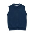 thumbnail image 1 of YOUYEDIAN Children's Solid-color Vests Cardigan Jackets For Girls Boys Navy 9-10 Years, 1 of 3