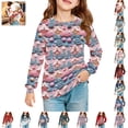 thumbnail image 1 of YOUYEDIAN Christmas Sweatshirt for Girls Long Sleeve Crewneck Xmas Graphic Fleece Pullover Tops, 1 of 5