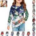 thumbnail image 1 of YOUYEDIAN Christmas Sweatshirt for Girls Long Sleeve Crewneck Xmas Graphic Fleece Pullover Tops, 1 of 1