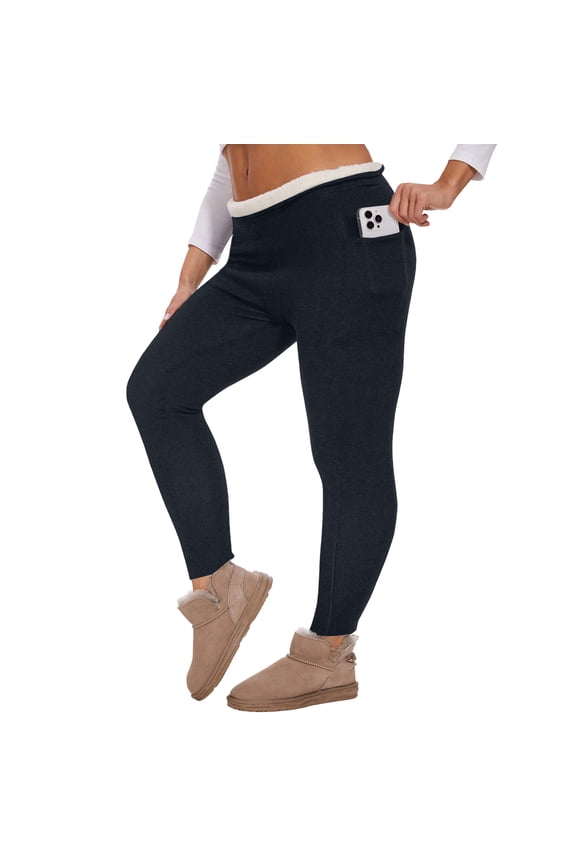 Comfort Waist Workout Leggings - Soft Support & Freedom of Movement (Navy, XL)