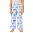 thumbnail image 1 of YOUYEDIAN Comfy Bow Print Pajama Pants for Girls Stretch Drawstring Lounge Pants with Pockets Bow Print Casual Wide Leg Pjs Bottoms Light Blue 8-9 Years, 1 of 5