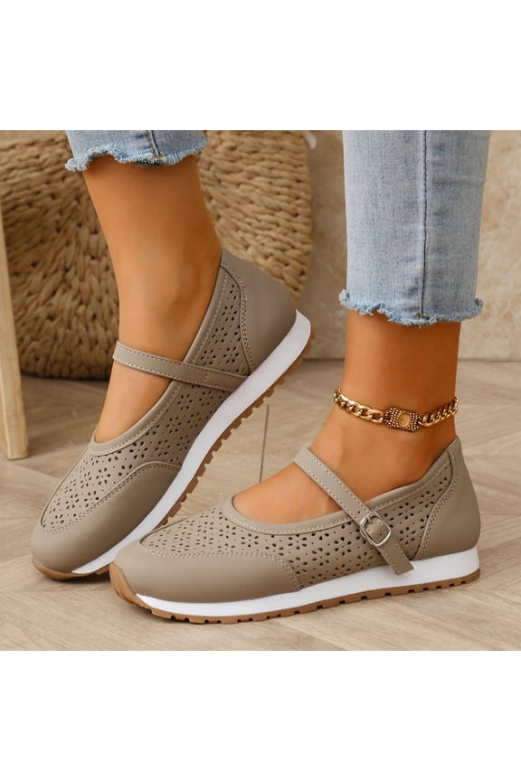 Flat Shoes for Women Dress Slip on Non Slip Loafers Spring Fall Business Walking Shoes Casual Closed Toe Orthopedic Shoes (Khaki)