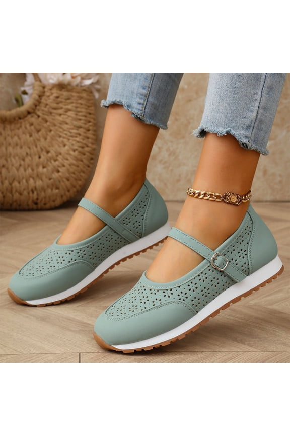 Flat Shoes for Women Dress Slip on Non Slip Loafers Spring Fall Business Walking Shoes Casual Closed Toe Orthopedic Shoes (Light Green)