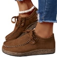 thumbnail image 1 of YOUYEDIAN Flat Shoes for Women Spring Fall Dressy Loafers Slip on Non Slip Casual Walking Shoes Office Closed Toe Orthopedic Shoes (Brown), 1 of 6