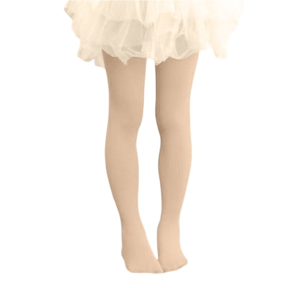 YOUYEDIAN Girls Ballet Tights Toddler Soft Footed Dance Tights Kids Stretch Skinny Leggings (Complexion, S)