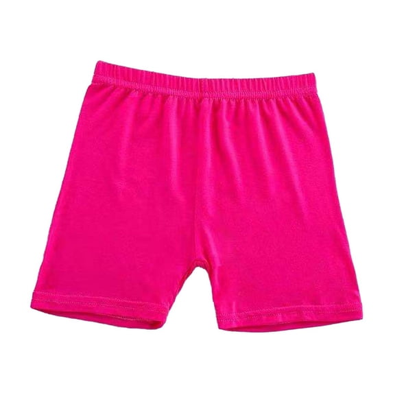 YOUYEDIAN Girls Bike Shorts Kids Cartwheel Basic Cotton Under Dress Biker Shorts for Running Dance (Hot Pink, 15-16 Years)