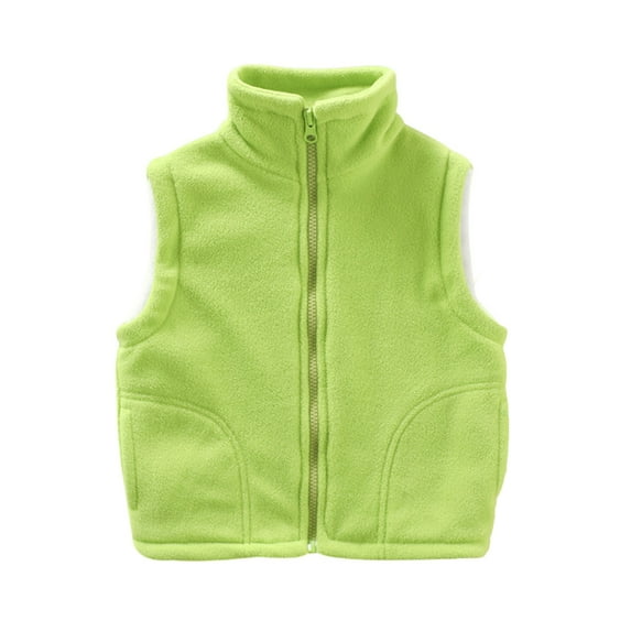 YOUYEDIAN Girls Boys Vest Kids Girls Fall Vest Casual Lightweight Cute Vest Sleeveless Winter Warm Outwear Jacket Vest Light Green 8-9 Years