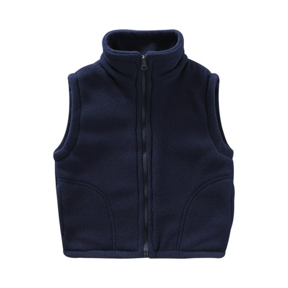 YOUYEDIAN Girls Boys Vest Kids Girls Fall Vest Casual Lightweight Cute Vest Sleeveless Winter Warm Outwear Jacket Vest Navy 3-4 Years