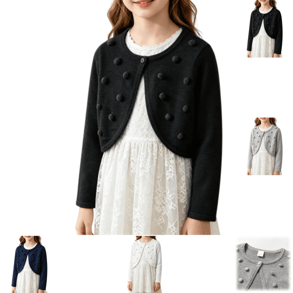 YOUYEDIAN Girls Cardigan Casual Fashion Button Down Knit Sweaters