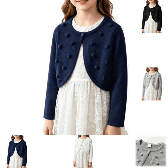 YOUYEDIAN Girls Cardigan Casual Fashion Button Down Knit Sweaters