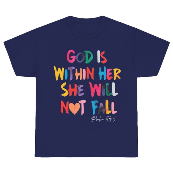 YOUYEDIAN Girls Cute Christian Shirts God is Within Her T Shirt Kids Jesus Faith Bible Verse Graphic God Tees Tops (Purple, 11-12 Years)