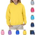thumbnail image 1 of YOUYEDIAN Girls Hoodie Fall Winter Casual Loose Hooded Sweatshirt Solid Color Pullover Sweaters, 1 of 4