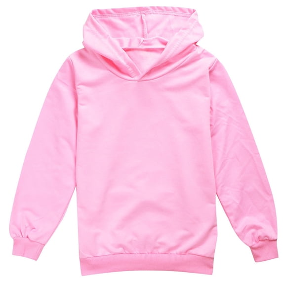 YOUYEDIAN Girls Oversized Hoodies 2026 Fall Long Sleeve Cute Hooded Sweatshirts Casual Solid Hoodies Pullover (Pink, 13-14 Years)