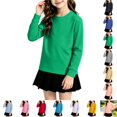 thumbnail image 1 of YOUYEDIAN Girls Oversized Sweatshirts Boys Casual Long Sleeve Crewneck Fleece Pullover Tops, 1 of 5
