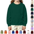thumbnail image 1 of YOUYEDIAN Girls Oversized Sweatshirts Kids Fashion Long Sleeve Crewneck Fleece Pullover Tops, 1 of 4