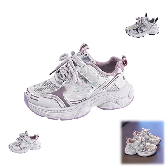 YOUYEDIAN Girls Sneakers Fashion Casual Hollow Mesh Breathable Chunky Sneakers