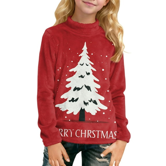 YOUYEDIAN Girls Soft Chenille Turtleneck Sweater, Cozy Long Sleeve Knit Pullover for Fall Winter Wine 4-5 Years