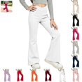 thumbnail image 1 of YOUYEDIAN Girls Yoga Pants High Waisted Crossover Tummy Control Flare Leggings, 1 of 5